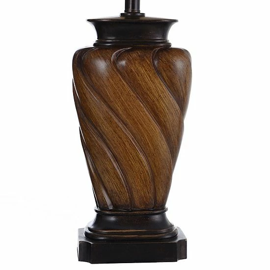 Budget ๐ Unbranded Toffee Wood Table Lamp ๐ - Image 4
