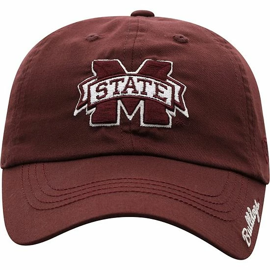 Budget ๐ Unbranded ๐ฉ Women's Top Of The World Maroon Mississippi State Bulldogs Staple Adjustable Hat โจ - Image 2