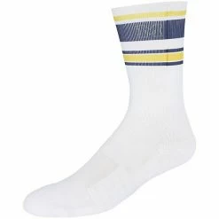 Flash Sale ⌛ Unbranded Men's Strideline Michigan Wolverines Retro Crew 🧦 Socks 🎁