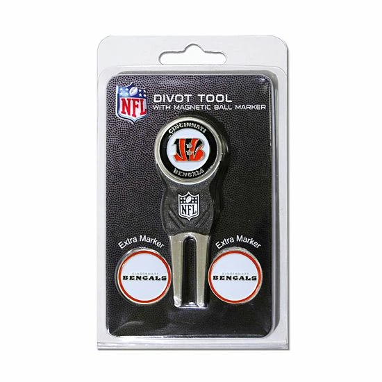 Cheapest ๐งจ Unbranded Team Golf Cincinnati Bengals 4-pc. Divot Tool & Ball Marker Set ๐