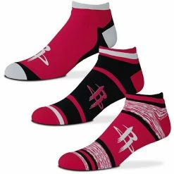 Wholesale 🤩 Unbranded For Bare Feet Houston Rockets Cash Three-Pack Ankle 🧦 Socks 🔥