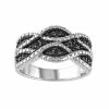Cheapest 🤩 Unbranded Stella Grace Sterling Silver .22-ct. T.W. Black Diamond Woven Ring 🧨