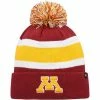 Brand new 🎁 Unbranded Men's '47 Maroon Minnesota Golden Gophers Team Breakaway Cuffed Knit Hat With Pom 🌟