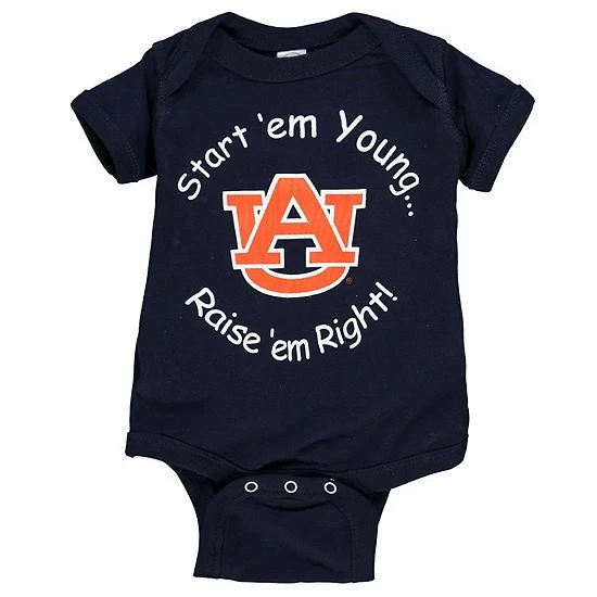 Deals โญ Unbranded Newborn & Infant Navy Auburn Tigers Start 'Em Young Bodysuit ๐