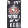 Hot Sale 🥰 Unbranded San Francisco 49ers Football And My 🦮 Dog Sign ✔️