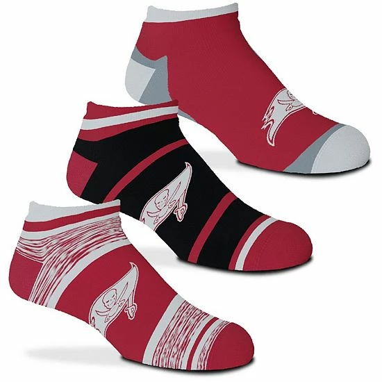 Outlet ๐ Unbranded Youth For Bare Feet Tampa Bay Buccaneers 3-Pack Cash Ankle ๐งฆ Socks ๐ฅ - Image 3