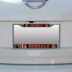 Cheapest 🥰 Unbranded Cincinnati Bengals Small Over Large Mega License Plate Frame 💯
