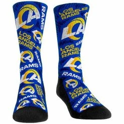 Brand new 👍 Unbranded 👩 Women's Rock Em 🧦 Socks Los Angeles Rams Logo Sketch Crew 🧦 Socks 👏