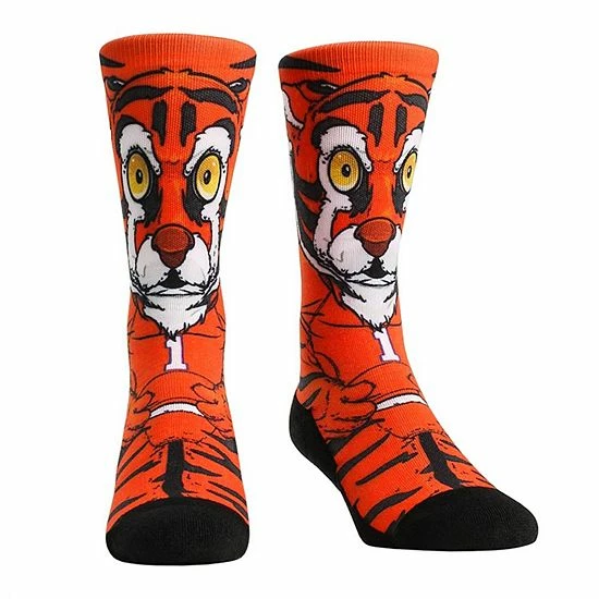 Promo ๐ Unbranded Men's Rock Em ๐งฆ Socks Clemson Tigers HyperOptic Mascot Crew ๐งฆ Socks ๐