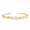 Flash Sale ✨ Unbranded Two-Tone Sterling Silver Twist Cuff Bracelet ⭐