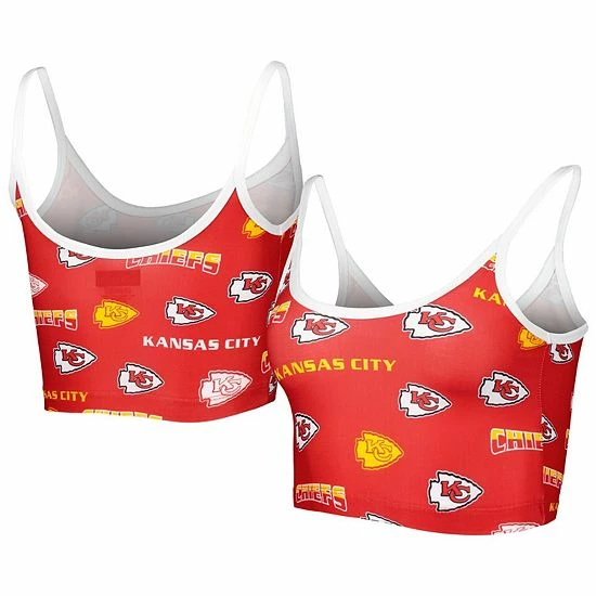 Deals ๐ Unbranded ๐ฉ Women's Concepts Sport Red/White Kansas City Chiefs Breakthrough Allover Knit Sports Bra ๐งจ