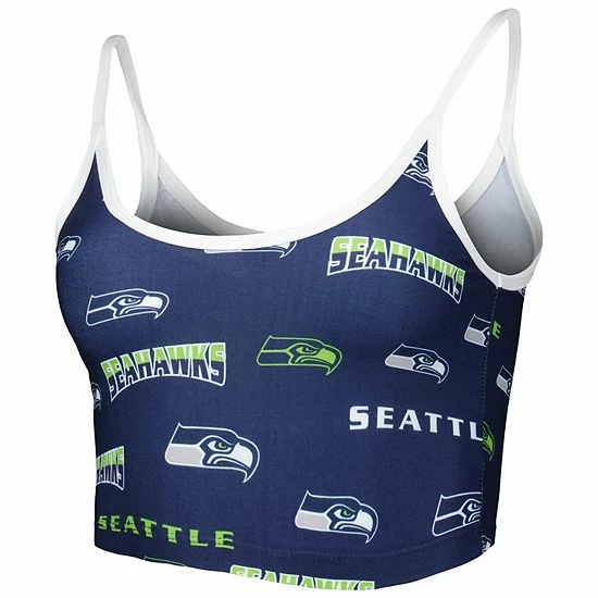 Flash Sale ❤️ Unbranded 👩 Women's Concepts Sport College Navy/White Seattle Seahawks Breakthrough Allover Knit Sports Bra 🛒 - Image 3