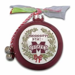 Discount 🛒 Unbranded Mississippi State Bulldogs Wreath Kickoff Painted Ornament 💯