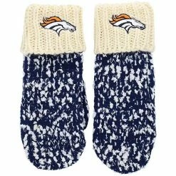 Discount 🔥 Unbranded FOCO Navy Denver Broncos Confetti Cream Mittens 💯
