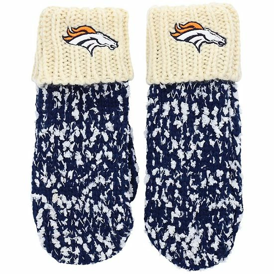 Discount ๐ฅ Unbranded FOCO Navy Denver Broncos Confetti Cream Mittens ๐ฏ - Image 2
