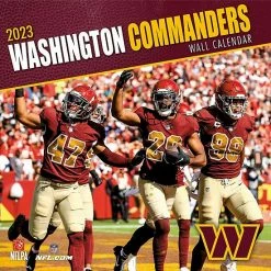Budget 🧨 Unbranded Washington Commanders 2023 12" X 12" Team Wall Calendar ✨