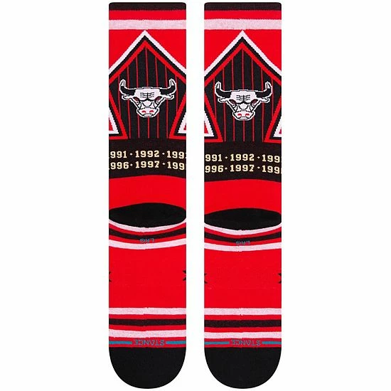 Brand new ๐คฉ Unbranded Men's Stance Red Chicago Bulls 2021/22 City Edition Crew ๐งฆ Socks ๐ - Image 2