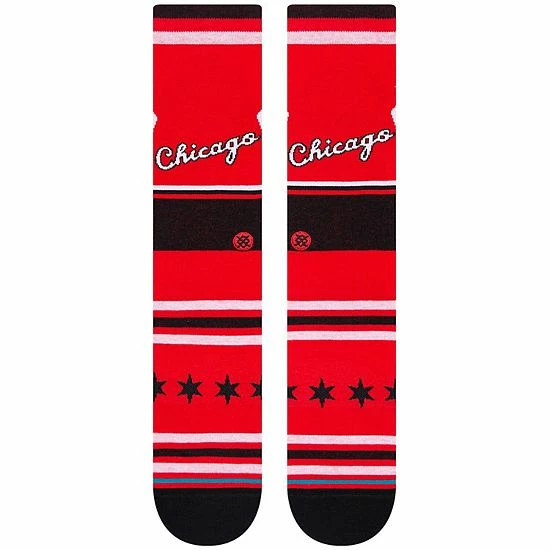 Brand new ๐คฉ Unbranded Men's Stance Red Chicago Bulls 2021/22 City Edition Crew ๐งฆ Socks ๐ - Image 3