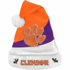 Buy 💯 Unbranded FOCO Clemson Tigers Colorblock Santa Hat ✔️