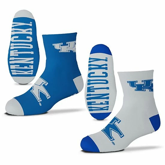 Best deal ๐ Unbranded Youth For Bare Feet Kentucky Wildcats Two-Pack Quarter-Length Team ๐งฆ Socks ๐