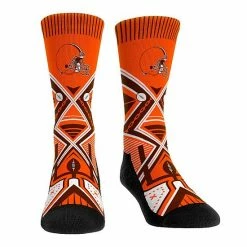 Hot Sale 🤩 Unbranded Rock Em 🧦 Socks Cleveland Browns Move The Chains Crew 🧦 Socks 🤩