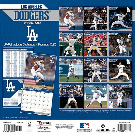 Cheapest 🎉 Unbranded Los Angeles Dodgers 2023 12" X 12" Team Wall Calendar ✨ - Image 3