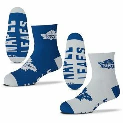 Brand new 🌟 Unbranded Youth For Bare Feet Toronto Maple Leafs Two-Pack Quarter-Length Team 🧦 Socks ✨