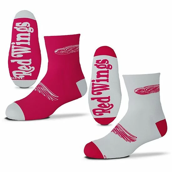 Best reviews of 👏 Unbranded Youth For Bare Feet Detroit Red Wings Two-Pack Quarter-Length Team 🧦 Socks ⌛