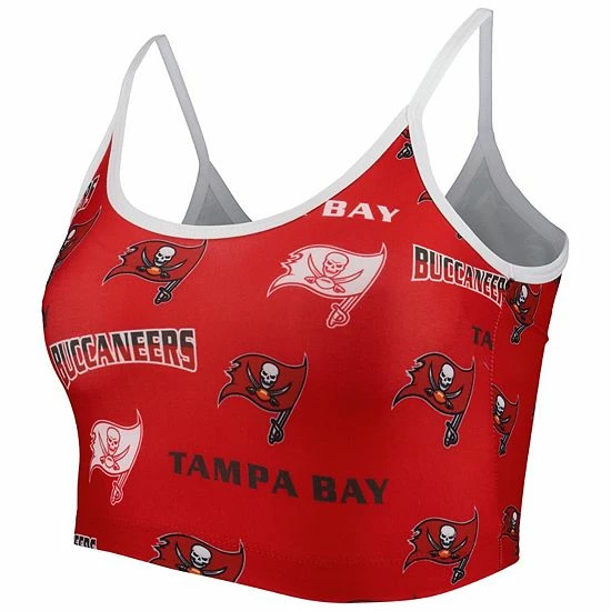 New 😀 Unbranded 👩 Women's Concepts Sport Red/White Tampa Bay Buccaneers Breakthrough Allover Knit Sports Bra ✨ - Image 3