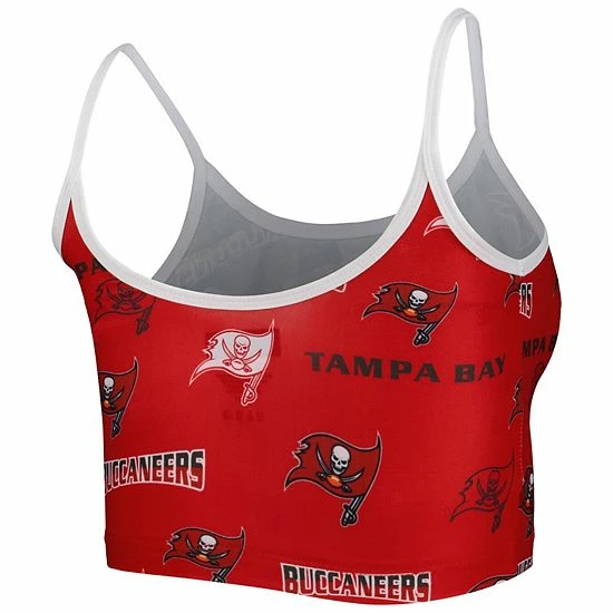 New 😀 Unbranded 👩 Women's Concepts Sport Red/White Tampa Bay Buccaneers Breakthrough Allover Knit Sports Bra ✨ - Image 4