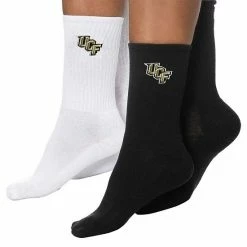 Best Pirce 👍 Unbranded 👩 Women's ZooZatz Black/White UCF Knights 2-Pack Quarter-Length 🧦 Socks 💯