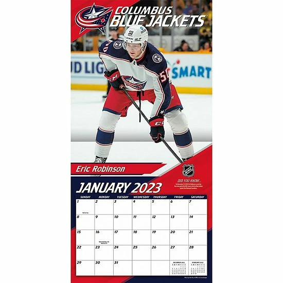 Flash Sale 🎁 Unbranded Columbus Blue Jackets 2023 12" X 12" Team Wall Calendar ⭐ - Image 4