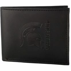 Best Pirce 👏 Unbranded Men's Black Michigan State Spartans Hybrid Bi-Fold Wallet 💯