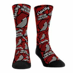 Flash Sale 🥰 Unbranded Men's Rock Em 🧦 Socks Portland Trail Blazers Sketch Crew 🧦 Socks ⭐