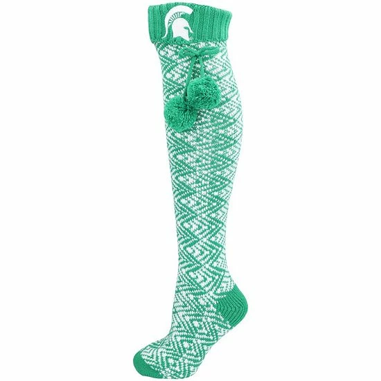 Best Sale ๐ฏ Unbranded ๐ฉ Women's ZooZatz Michigan State Spartans Geometric Thigh High ๐งฆ Socks ๐ฅ