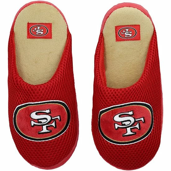 Flash Sale ๐ฅ Unbranded Youth FOCO San Francisco 49ers Big Logo Colorblock Mesh Slippers ๐ - Image 2