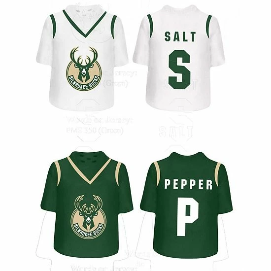Coupon 🥰 Unbranded Milwaukee Bucks Jersey Salt & Pepper Shaker Set 👍