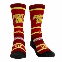 Discount 🤩 Unbranded Rock Em 🧦 Socks USC Trojans Team Slogan Crew 🧦 Socks 🔥