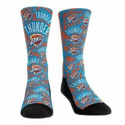 Cheapest ✨ Unbranded Men's Rock Em 🧦 Socks Oklahoma City Thunder Sketch Crew 🧦 Socks ⭐