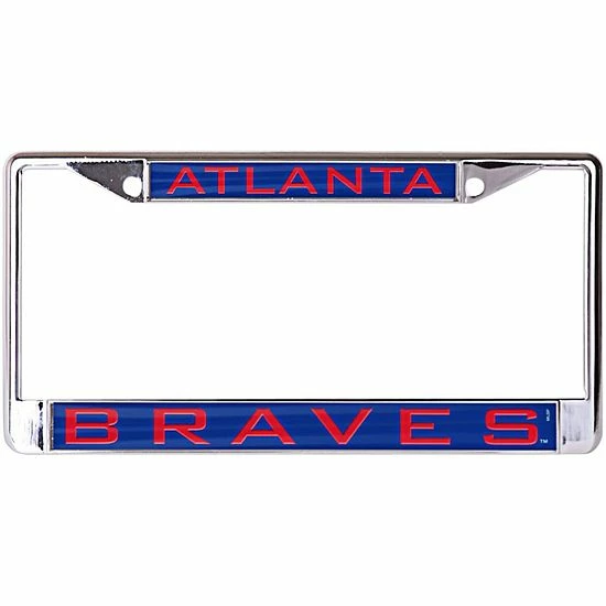 Budget ๐งจ Unbranded WinCraft Atlanta Braves Laser Inlaid Metal License Plate Frame โ๏ธ
