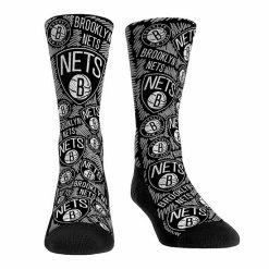 Buy ❤️ Unbranded Men's Rock Em 🧦 Socks Brooklyn Nets Sketch Crew 🧦 Socks 🎁