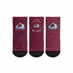 Promo 👍 Unbranded Toddler Rock Em 🧦 Socks Colorado Avalanche #1 Fan 3-Pack Crew 🧦 Socks Set ⭐