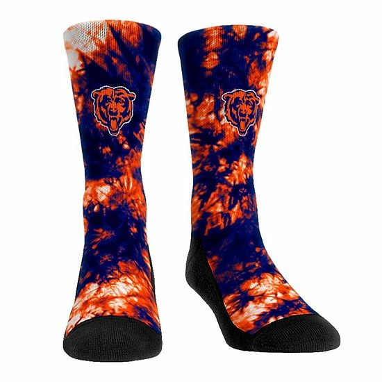 Budget ๐งจ Unbranded Rock Em ๐งฆ Socks Chicago Bears Team Colorway Tie-Dye Crew ๐งฆ Socks ๐