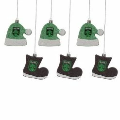 Hot Sale 💯 Unbranded FOCO Austin FC Six-Pack Shatterproof Santa Hat & Stocking Ornament Set 🥰