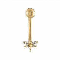 Flash Sale ✔️ Unbranded 10k Gold Dragonfly Belly Button Ring 🧨