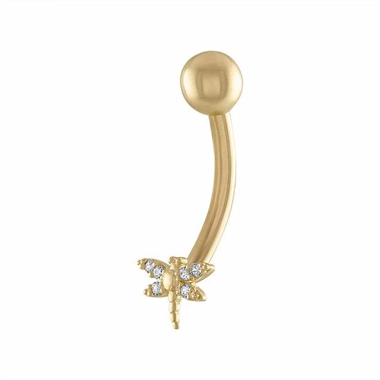 Flash Sale โ๏ธ Unbranded 10k Gold Dragonfly Belly Button Ring ๐งจ - Image 2