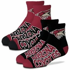 Buy 👍 Unbranded Youth For Bare Feet Arizona Coyotes 2-Pack Team Quarter-Length 🧦 Socks 💯