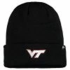 Best Sale ✨ Unbranded Men's '47 Black Virginia Tech Hokies Raised Cuffed Knit Hat 🎉