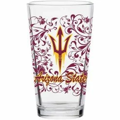 Deals ⌛ Unbranded Arizona State Sun Devils 16oz. Floral Pint Glass ✔️