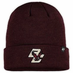 Best Sale ✔️ Unbranded Men's '47 Maroon Boston College Eagles Raised Cuffed Knit Hat 😀